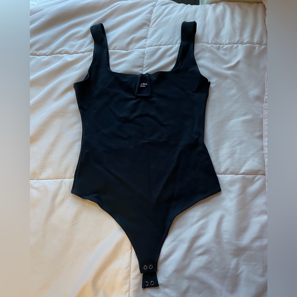 XS Black Thong Bodycuit Abercrombie & Fitch